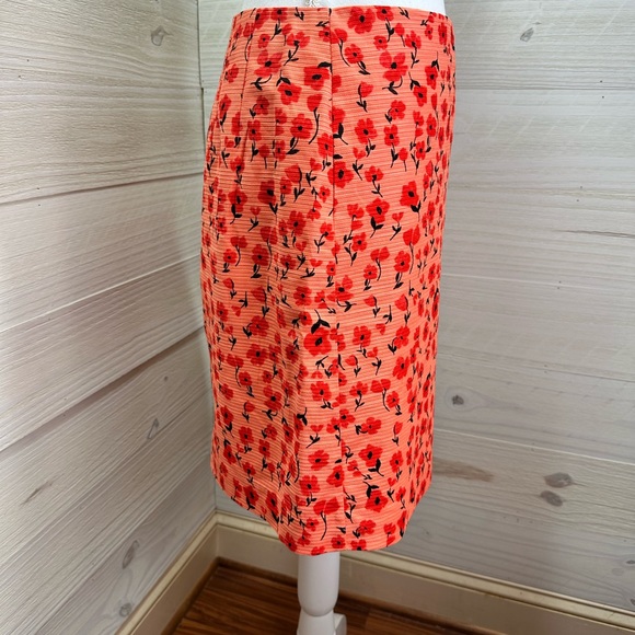 Ann Taylor Factory Floral Textured Skirt 0 FREE SHIP - Picture 2 of 5
